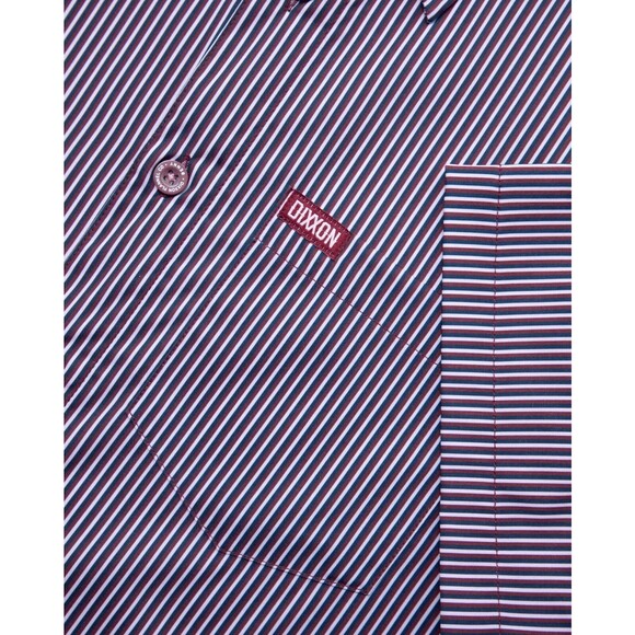 Dixxon Flannel Benny Triple Stripe Maroon Sz Large Bamboo SS Party Shirt - Picture 3 of 3